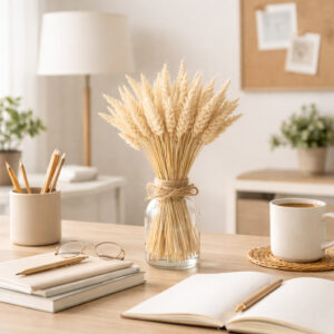 Trigos Secos para Decoração – 40 Hastes Naturais, Versáteis e Elegantes