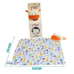 Naninha Para Bebe Menino Menina Neutro Com Prendedor de Chupeta Paninho Bichinhos