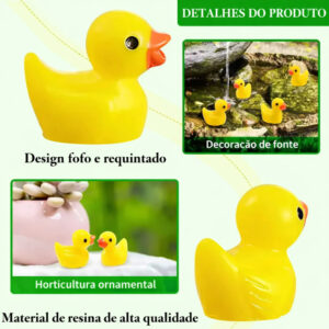 Patinho pato  Miniatura Decorativo Para Terrário Mini Jardim Das Fadas