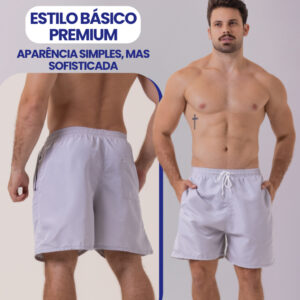 Kit 3 Shorts Praia Masculino Bermuda Tactel Mauricinho Treino Academia Corrida Com Bolso Calção