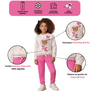 Roupa Infantil Menina Inverno Kit 4 peças