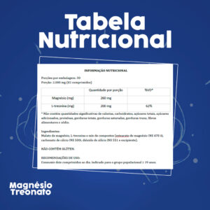 Treonato Magnesio Treonina ORIGINAL 60 comprimidos ( TESTADO E APROVADO )