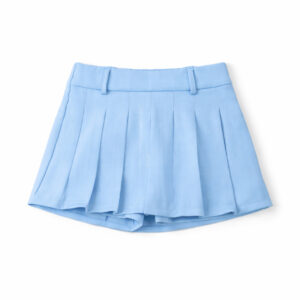 Saia Short Infantil Plissada Alfaiataria com Shortinho Embutido Moda Menina Blogueira Confortável
