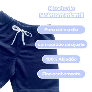Kit 4 Shorts Moletom Sortidos Infantil Menino Bermuda Confortável Algodão Dia a Dia