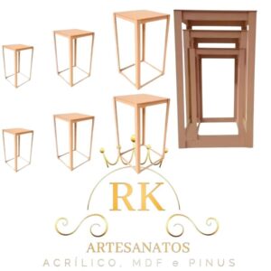 IMPERDÍVEL TRIO DE MESA MDF – ENFEITE FESTA