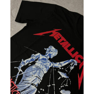 Camiseta Metalica Metallica And Justice for All Preta De Banda Rock Masculina E Feminina (Unissex) 100% Algodão