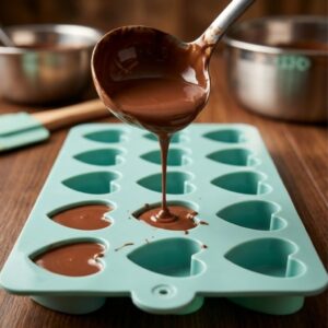 Forma Silicone Coração 15 Cavidades Molde Chocolate Sabonete Vela Gelo 21cm Antiaderente Pascoa