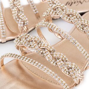 Rasteira Sandália Naty Shoes Feminina Rasteirinha Com Strass Tamanho Especial Naty Shoes