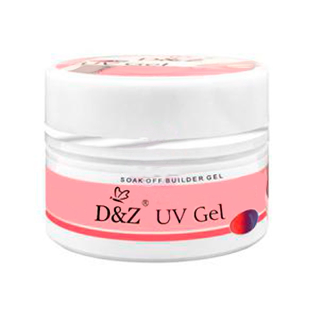 Gel da D&Z Led UV Builder Gel Nude para unha tips profissional Pincel 50GR