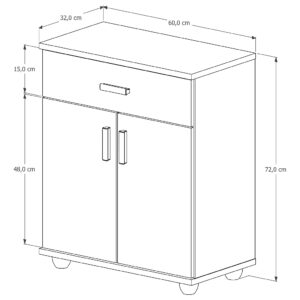 Balcão de Cozinha Design Compacto e Funcional 01 Gaveta e 02 Portas Mell