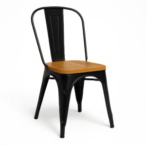 Kit 3 Cadeiras Tolix Assento Madeira Masterchair 160kg Top