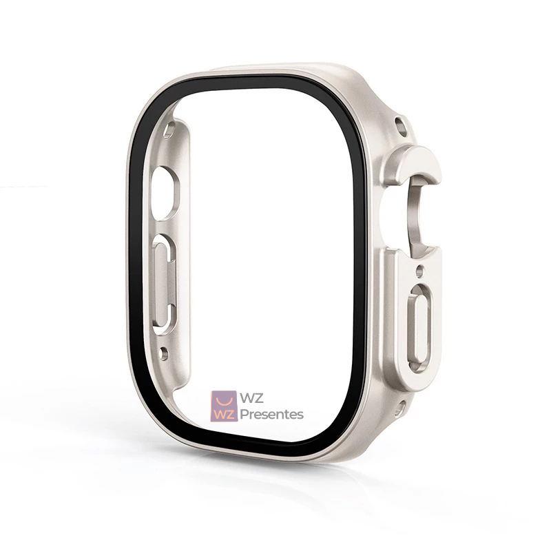 Capa Case Bumper Pelicula Vidro Protetor tela Compativel com Smartwatch e Apple Watch 8 Ultra 49mm