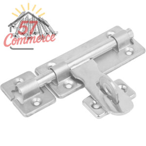 Ferrolho com Porta Cadeado 4″ – 10 cm. + 8 parafusos