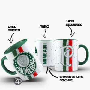 Caneca Palmeiras Personalizada Com Nome Palestra Itália