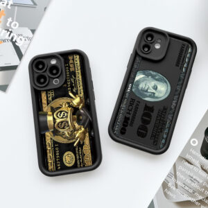 Capinha Luxo Silicone Capa Para iPhone 7 8 Plus Desenho Macia Preto De Celular Case 6074 TYB