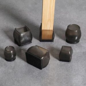 Cadeira De Mesa Cobertura da perna de cobertura da cadeira da mesa preta Com Absorção De Som Almofada De Capa De Pernas