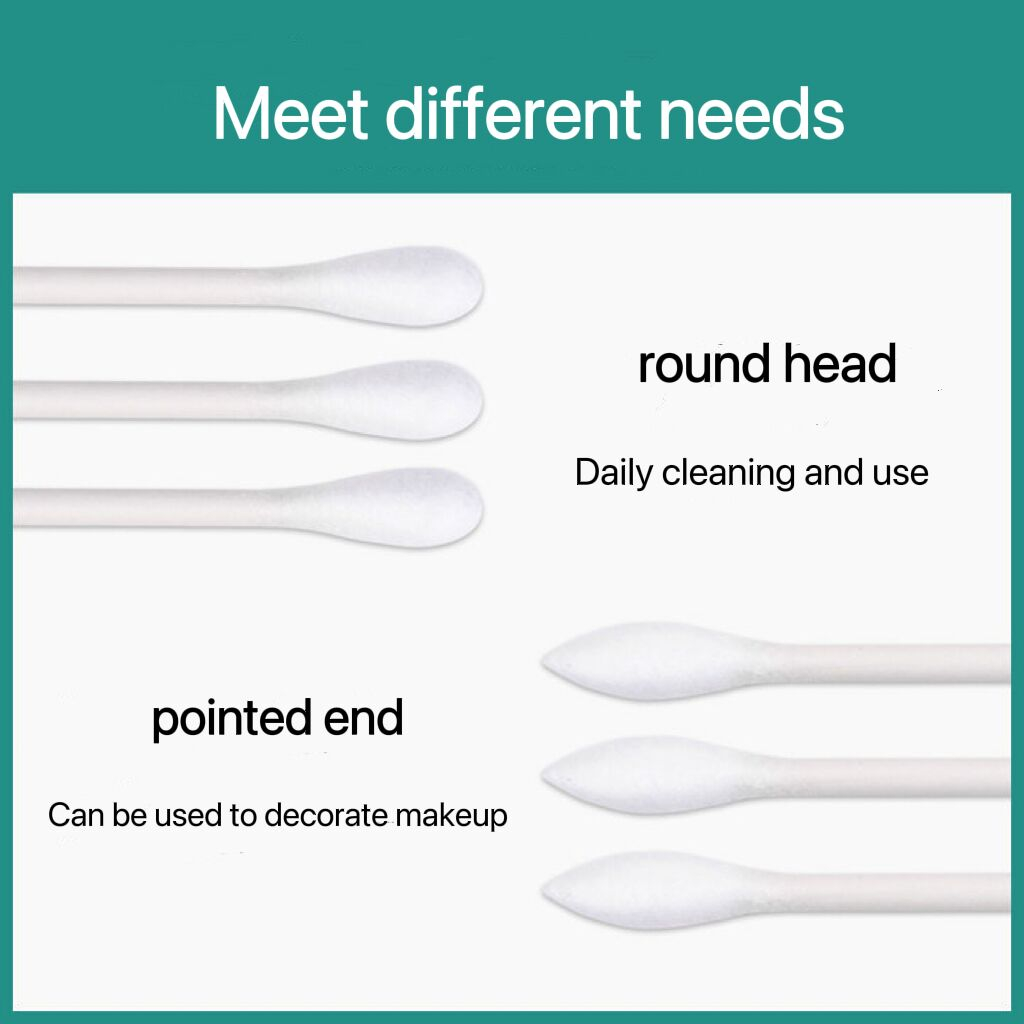 30 Peças Cotonetes Embalados Individualmente Cotonete De Algodão Para Viagem De Duas Cabeças