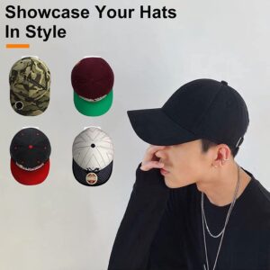 10 Pc Chapéu Adesivo De Parede Ganchos Bonés De Beisebol Gancho Sem Perfuração Cap Organizador Titular Minimalista Projeto De Rack Para Porta