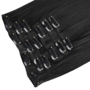 100 % Orgânico Reto Tic Tac Extensões De Cabelo Na Tela 6Telas 60cm 140g