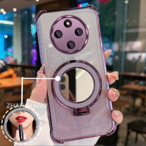 Capa Para Redmi 14C Quatro Cantos flash anti Queda Caso De Telefone Estético Retoque Espelho Novo design Suporte Mão TPU