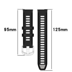 Para Garmin venu 2 3 2s 3S Vivoactive 3 4 5 6 165 265 255 245 645 570 970 Esportes Pulseira De silicone Dupla Cor Cinta