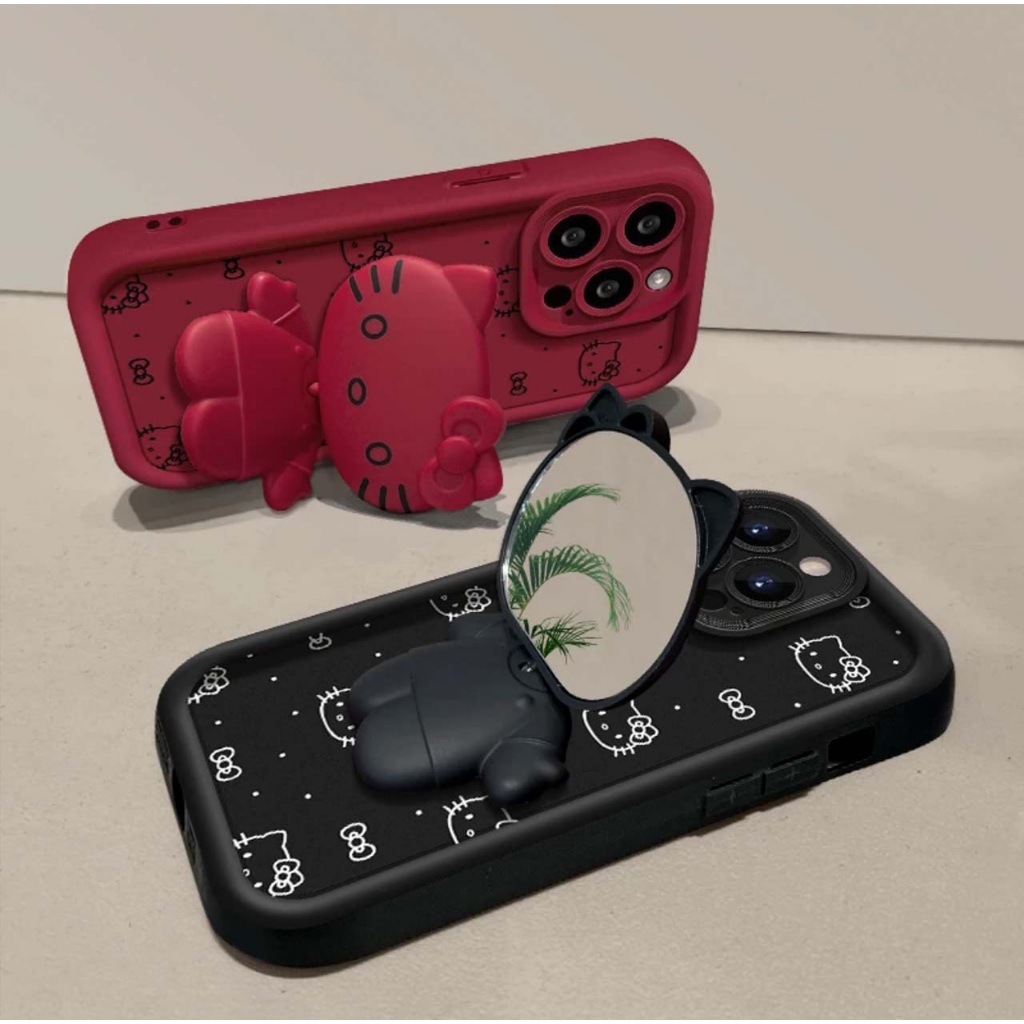 Para Realme 11 12 13 14 15 Pro Plus 11X 12X 5G Nota 50 C55 C51 C61 C63 C35 C53 C67 C75 Kitty Espelho Caso De Telefone Ma