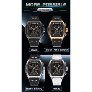 SANDA 6235 Relógios Para Homem Novos Esportes Barril De Vinho Relógio Despertador Função Temporizador Luminoso De Pulso