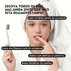 TOYA TRIPLE Series 3D escova de dentes tridimensional limpeza tridimensional de três lados | 4.000+ Cerdas Super Finas |