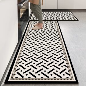 Tapete para cozinha Passadeira kit 2 Peças Belga Emborrachada antiderrapante 120x40cm+60x40cm