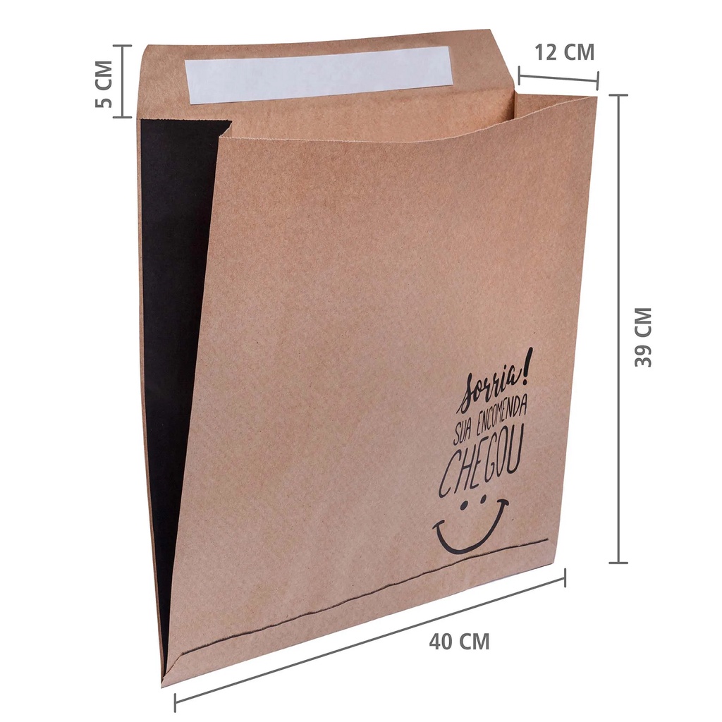 Kit 10 Envelopes de Segurança Kraft - VÁRIOS TAMANHOS - Ótima qualidade , com estampa ,com lacre Inviolável para ecommerce