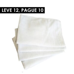 Pano de Prato Branco Superior – Kit com 12 un / Grande / com Bainha/ Pano de Copa / Guardanapo