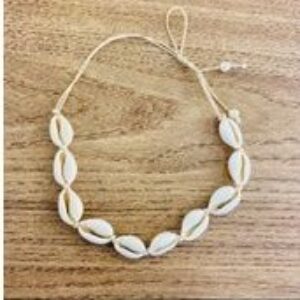 colar de conchas praia natural Choker de Buzios tendencia verão