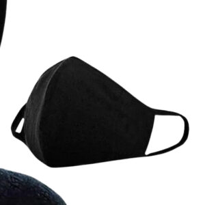 Kit 5 Máscaras Antibacteriana Reutilizável Tecido Lavável Dupla Camada De Proteção Algodão Preto