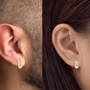 Brinco Masculino De Ouro Argola GDO Banhada a Ouro 24k Brinco De Argola