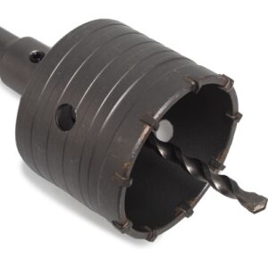 Serra Copo Concreto Videa 75mm Com Suporte Sds Plus 250mm Favorito Resistente Ferramenta