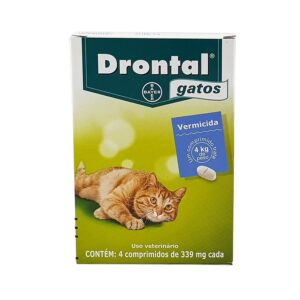 Vermífugo para Gatos até 4kg  Drontal para Gatos com 4 comprimidos