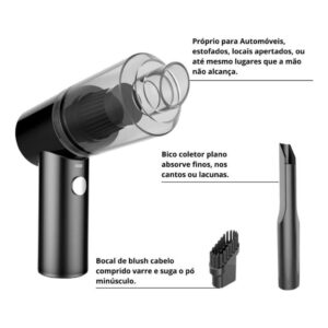 Aspirador De Pó Sem Fio Vertical Portátil Recaregável Bivolt