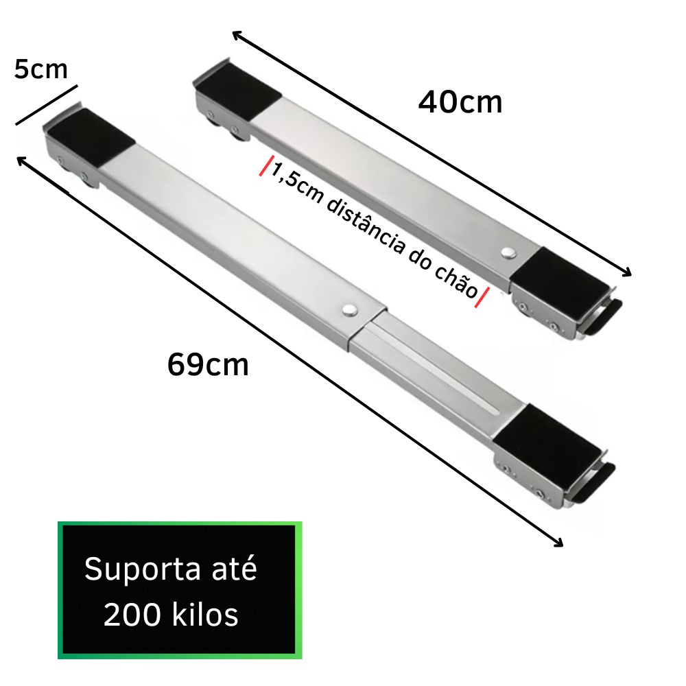 Suporte Para Geladeira Fogão E Máquina De Lavar Base Carrinho