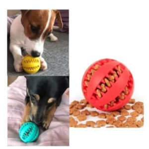 Pet Mordedor Bola Multifuncional Escova Mordedor Porta Petisco Pet Ball Boa Qualidade（23-13）