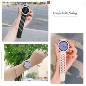 Pulseira silicone furos compativel com Galaxy Watch 4567/Active 2 Gear S2/S3/ Huawei GT 2/3/4 / Amazfit GTS 2 3 4 Mini