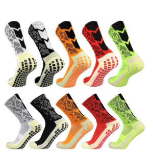 Kit 3 pares  Meias de Futebol Antiderrapantes Profissionais: Meias de Esporte de Silicone Respirável para Ciclismo