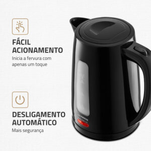 Chaleira Elétrica Pratic Hot 1,7L Mondial- CE-17 1850W