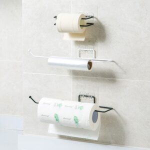 Porta Papel Toalha e Suporte de Filme de Alumínio para Parede de Cozinha