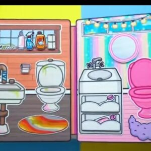 Cartoon paper dolls children’s and girls’ toy worlds quiet books wealthy and poor houses Brazil