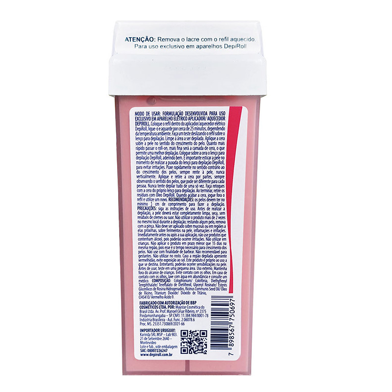 Depiroll Kit C/ 3 Cera Roll-on Rosa Refil 100g