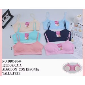 kit1a3 Sutiã esportivo respirável de algodão para jovens treinamento/escola,sutiã sólido de 8 a 15 anos cores aleatórias