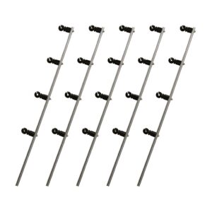 HASTE CERCA ELÉTRICA FERRO MACIÇO 4 ISOLADORES GANCHO BRANCO