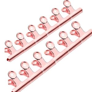 Kit 12 Presilhas Curvatura C Grampo Unhas Rosa