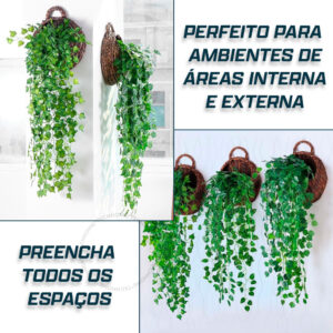 Kit 3 Heras Ramas Artificial Pendente Real Ao Toque 6 Metros Enfeite