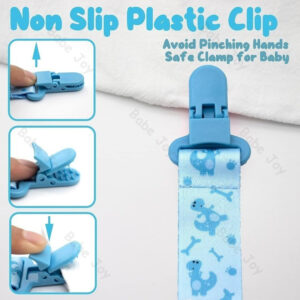 Prendedor de Chupeta de Bebe Prendedor para Chupeta Fecho com Trava Prendedor Clipe Menino e Menina